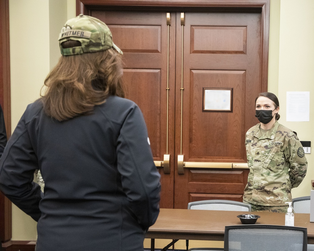 Michigan Gov. Gretchen Whitmer Visits Soldiers in D.C.