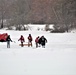 Pond hockey tourney action at Fort McCoy