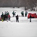 Pond hockey tourney action at Fort McCoy