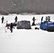 Pond hockey tourney action at Fort McCoy