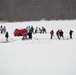 Pond hockey tourney action at Fort McCoy