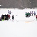 Pond hockey tourney action at Fort McCoy