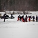 Pond hockey tourney action at Fort McCoy