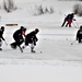 Pond hockey tourney action at Fort McCoy