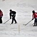 Pond hockey tourney action at Fort McCoy