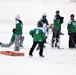 Pond hockey tourney action at Fort McCoy