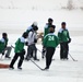 Pond hockey tourney action at Fort McCoy