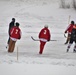 Pond hockey tourney action at Fort McCoy