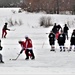 Pond hockey tourney action at Fort McCoy