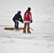 Pond hockey tourney action at Fort McCoy