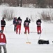 Pond hockey tourney action at Fort McCoy