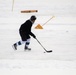 Pond hockey tourney action at Fort McCoy