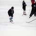 Pond hockey tourney action at Fort McCoy