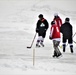 Pond hockey tourney action at Fort McCoy