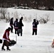 Pond hockey tourney action at Fort McCoy