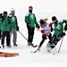 Pond hockey tourney action at Fort McCoy