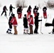 Pond hockey tourney action at Fort McCoy