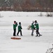 Pond hockey tourney action at Fort McCoy