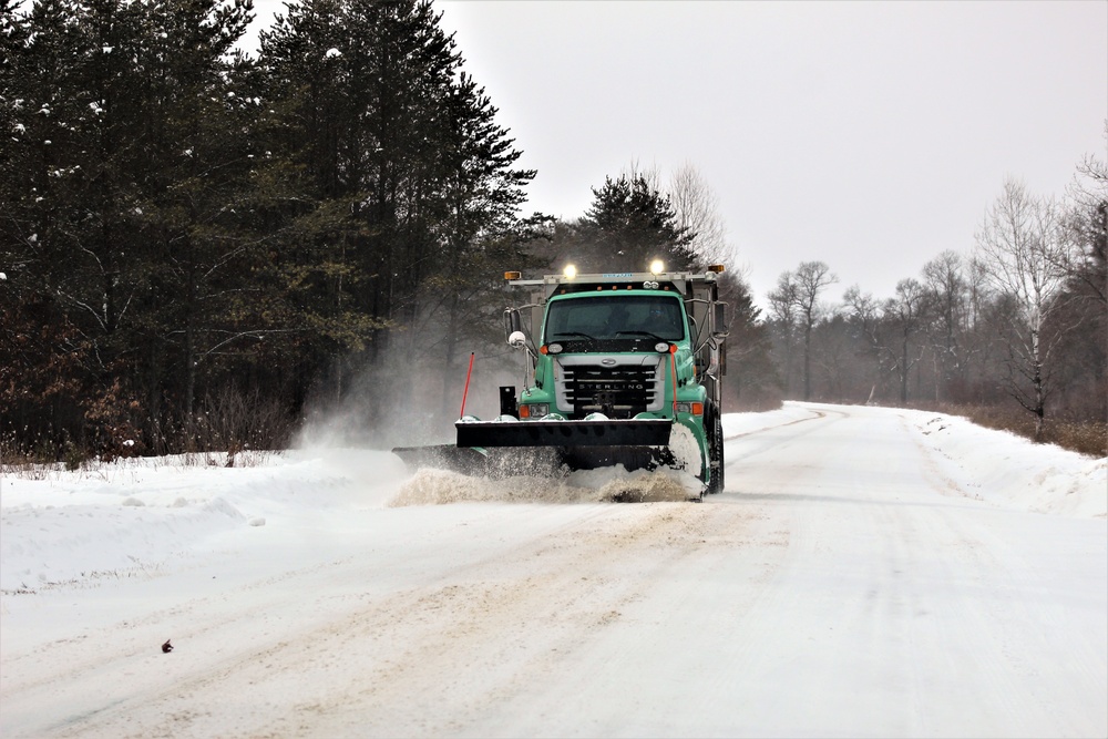 February 2021 snow removal operations at Fort McCoy
