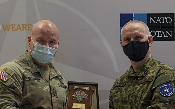 LANDCOM commander visits NFIU Latvia