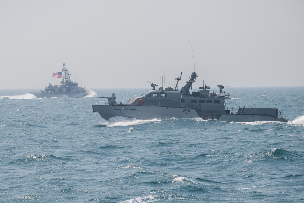 CTF 56 Mark VI Patrol Boats Participate In a Coalition Task Force (CTF) Sentinel Led Training