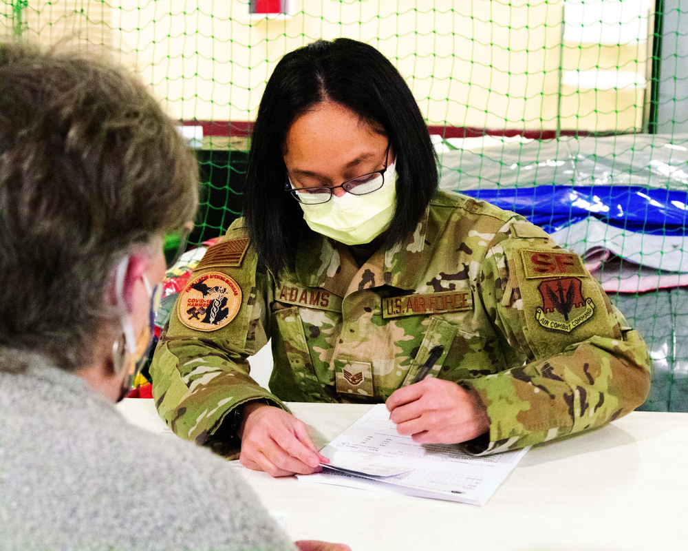 The Michigan National Guard delivers COVID-19 vaccine to YMCA