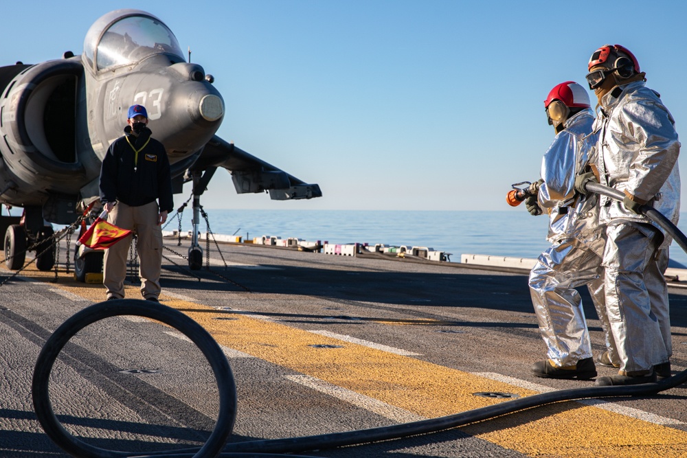 Keasarge Flight Deck Firefighting Drill