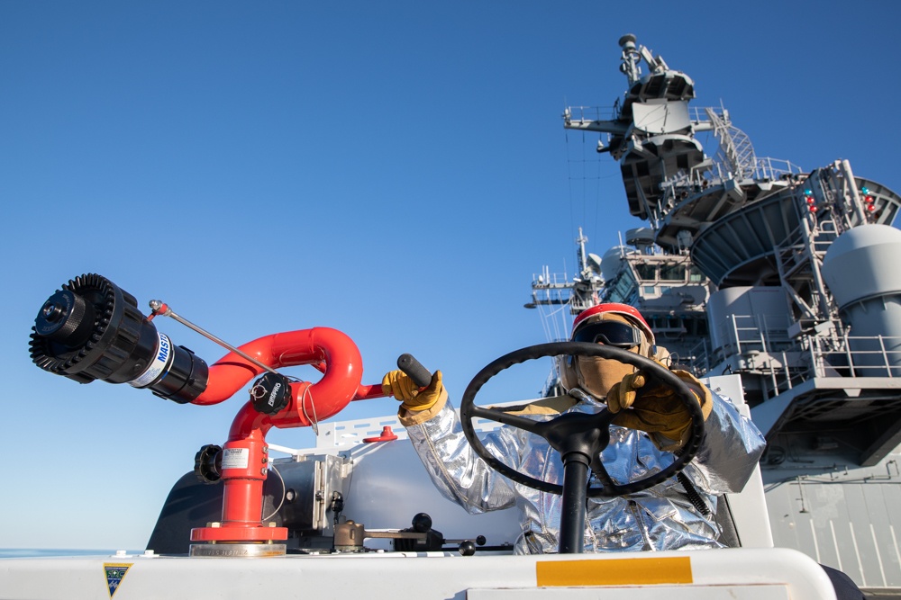 Keasarge Flight Deck Firefighting Drill