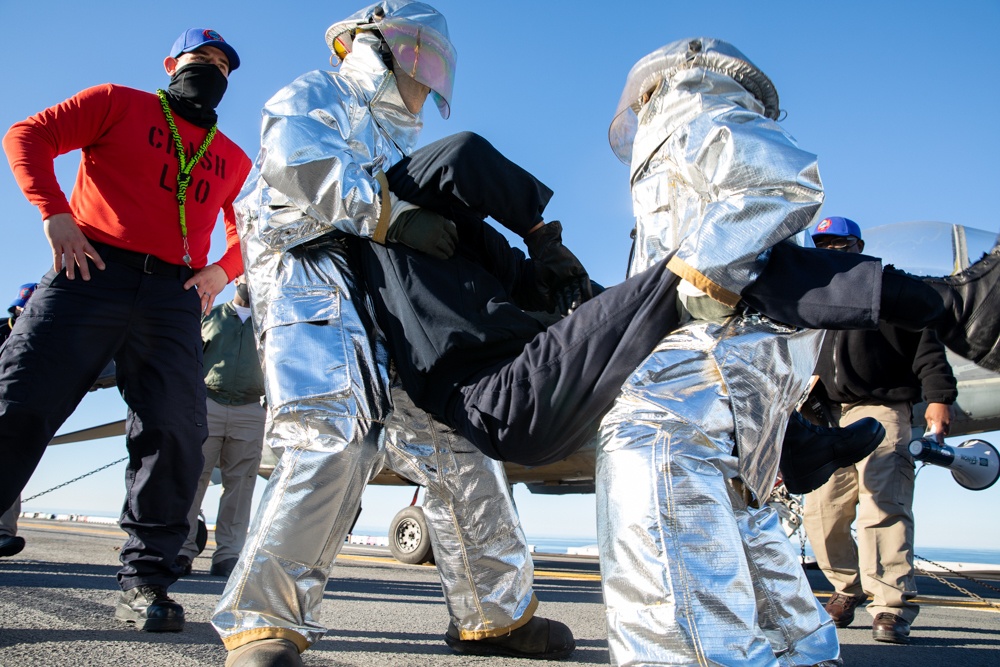 Keasarge Flight Deck Firefighting Drill