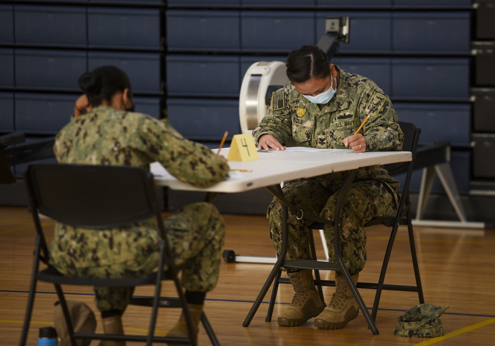 Sailors Assigned to U.S. Naval Base Guam Commands Take First Class Petty Officer Advancement Exam