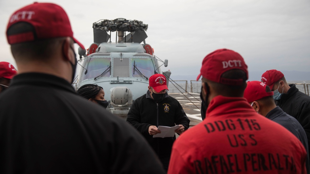 USS Rafael Peralta Conducts Crash and Salvage Drill