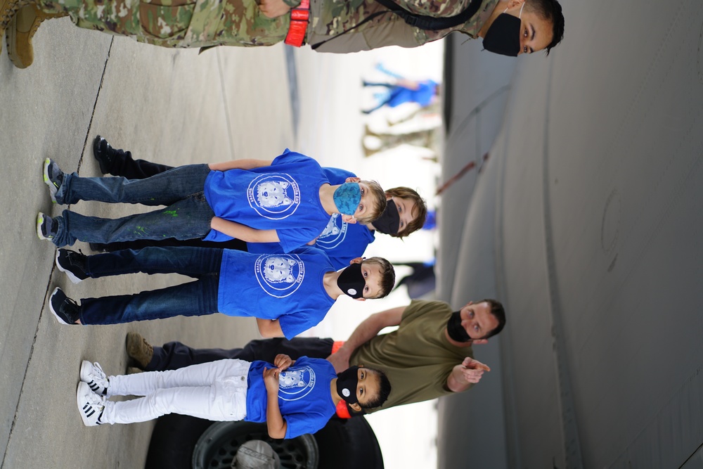 351st EARS hosts students, teachers for KC-135 tour