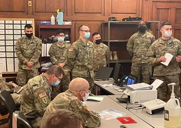 42nd Infantry Division Commanding General, Maj. Gen. Thomas Spencer visit’s Soldiers working at COVID-19 vaccination sites