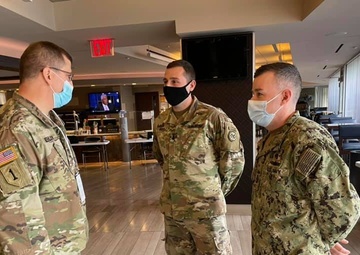 42nd Infantry Division Commanding General, Maj. Gen. Thomas Spencer visit’s Soldiers working at COVID-19 vaccination sites
