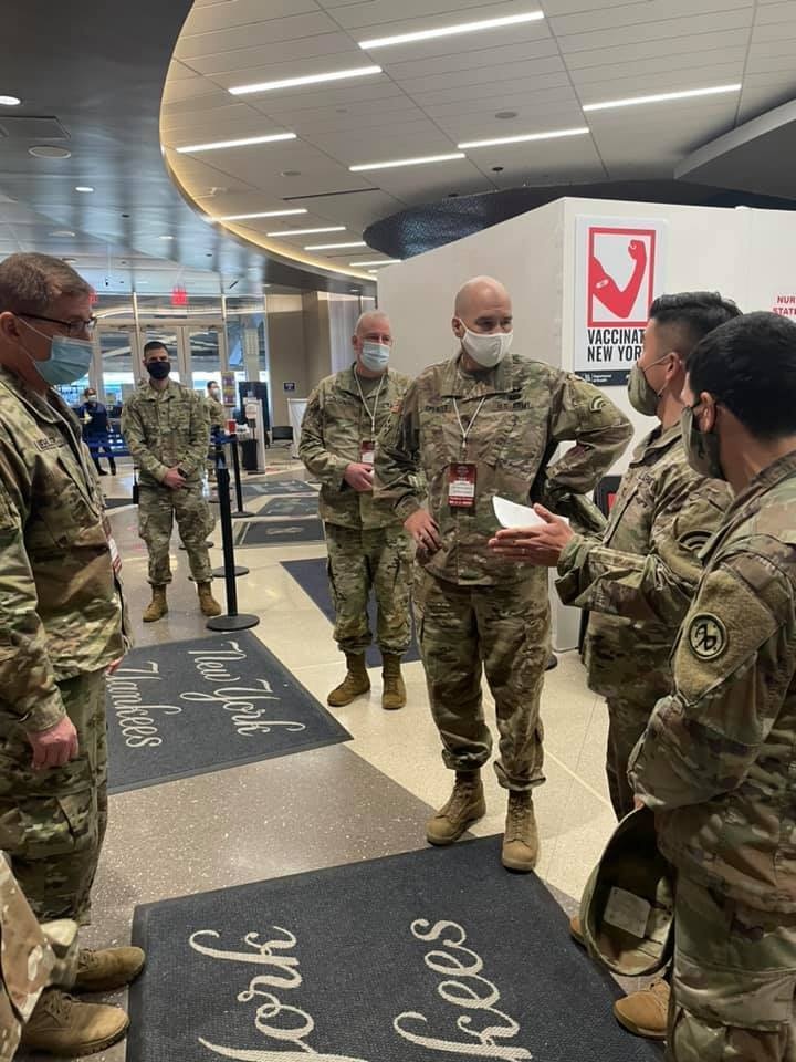 42nd Infantry Division Commanding General, Maj. Gen. Thomas Spencer visit’s Soldiers working at COVID-19 vaccination sites