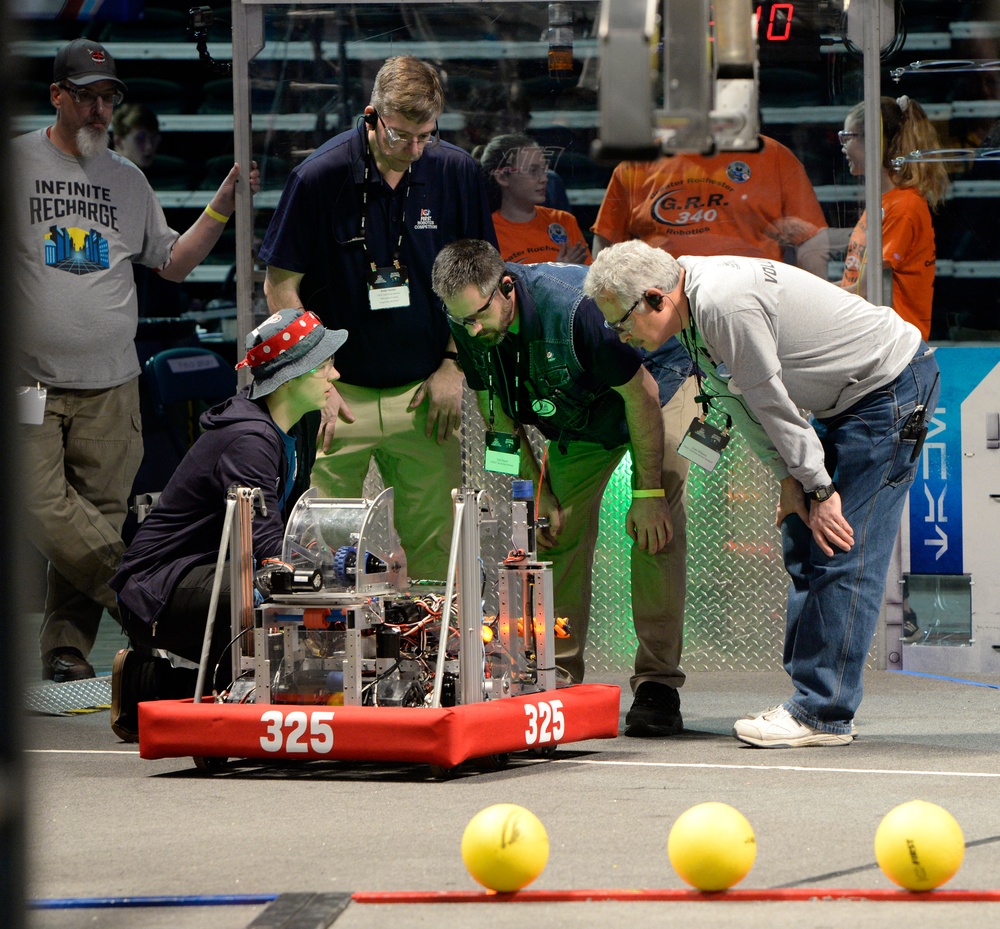 Wright-Patterson Air Force Base supports Miami Valley FIRST Robotics competition for STEM students