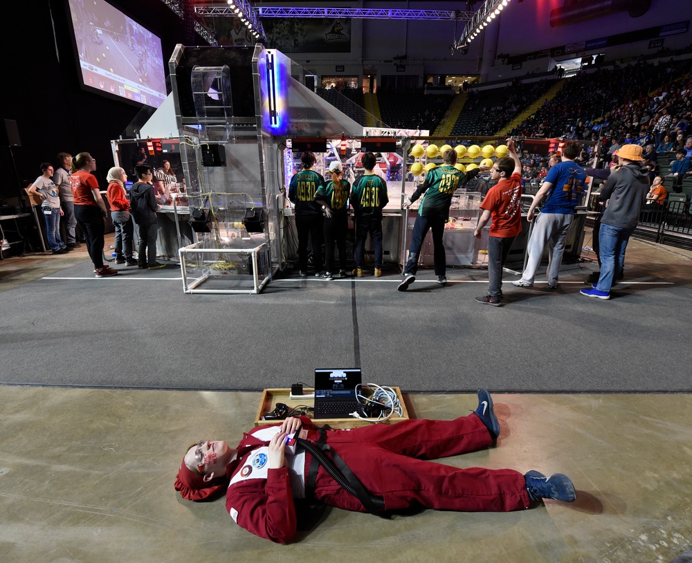 Wright-Patterson Air Force Base supports Miami Valley FIRST Robotics competition for STEM students