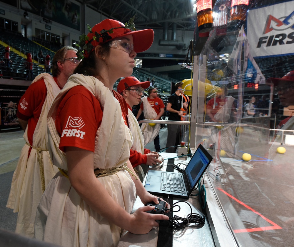 Wright-Patterson Air Force Base supports Miami Valley FIRST Robotics competition for STEM students