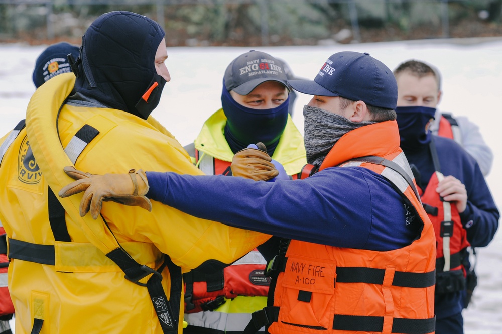 SUBASE Fire Department Trains on Ice