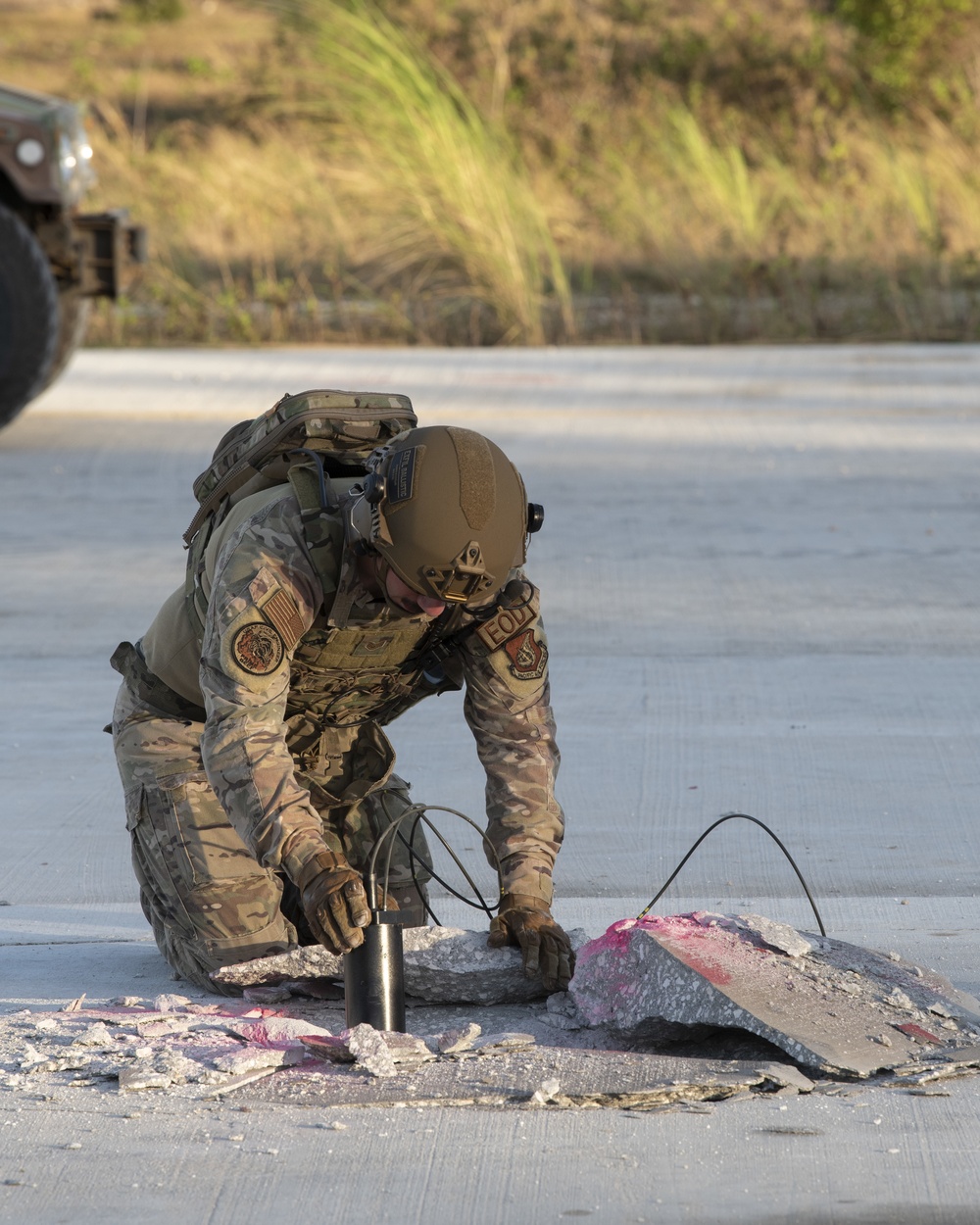 554th RED HORSE Repairing the Runway