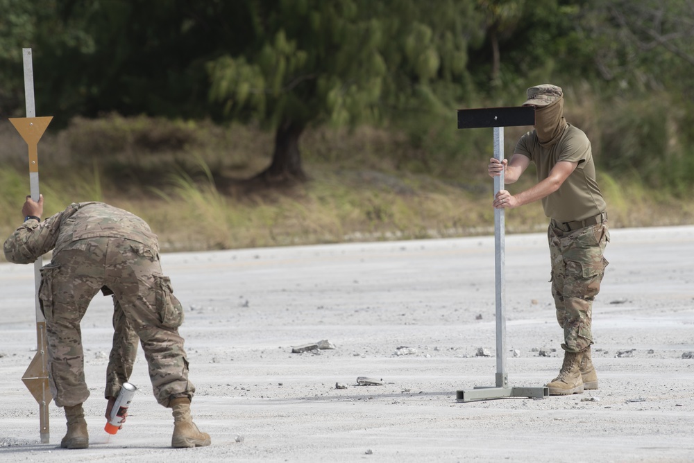 554th RED HORSE Repairing the Runway