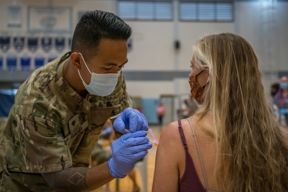 Hawaii National Guard COVID-19 Vaccinations for Hawaii Island Department of Education