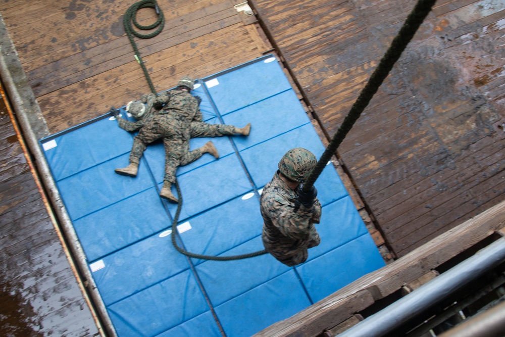 USS Germantown Fast Roping