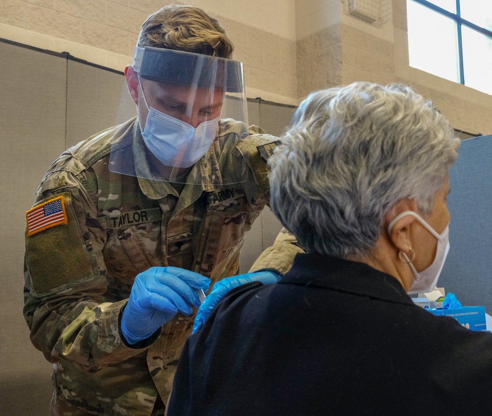 U.S. Army Soldiers support COVID-19 vaccination efforts in Paterson, NJ