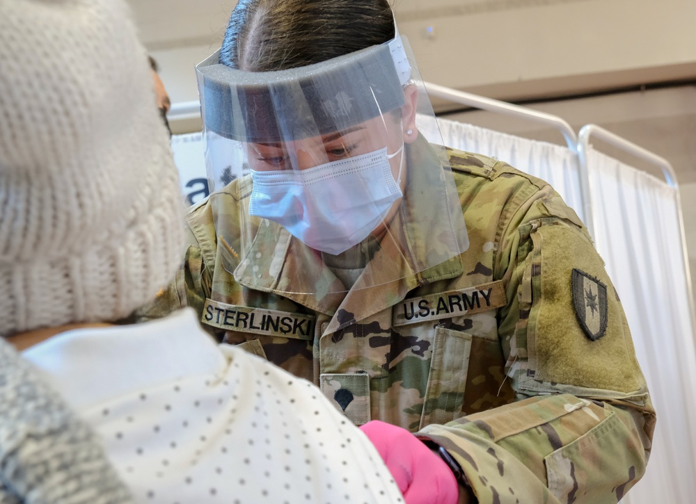 U.S. Army Soldiers support COVID-19 vaccination efforts in Paterson, NJ