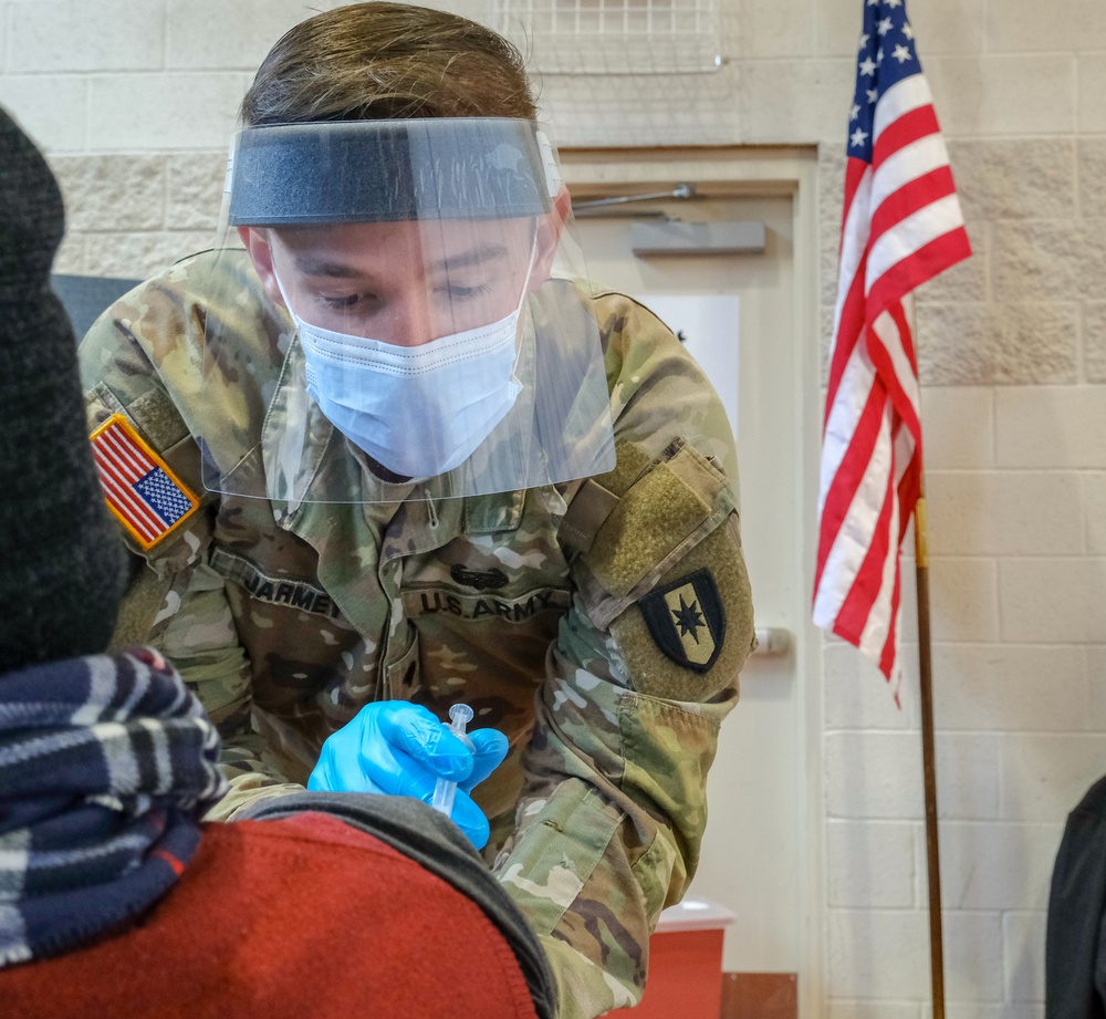 U.S. Army Soldiers support COVID-19 vaccination efforts in Paterson, NJ