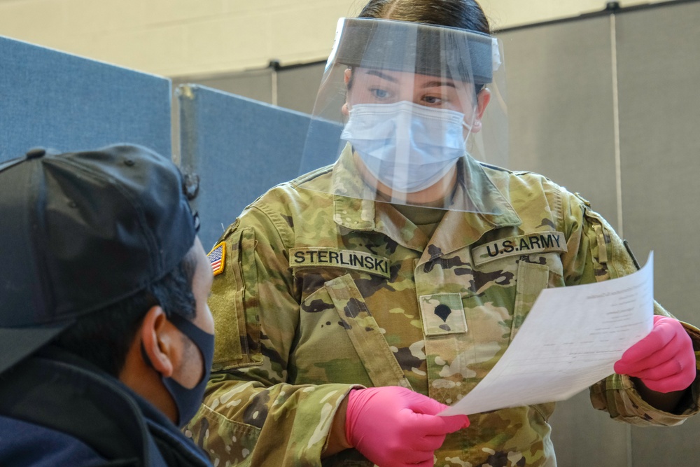 U.S. Army Soldiers support COVID-19 vaccination efforts in Paterson, NJ