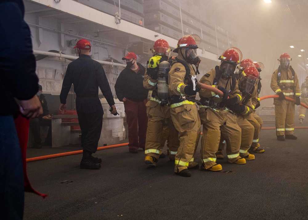 CFAS and USS America Conduct Chapter 12 Fire Drill