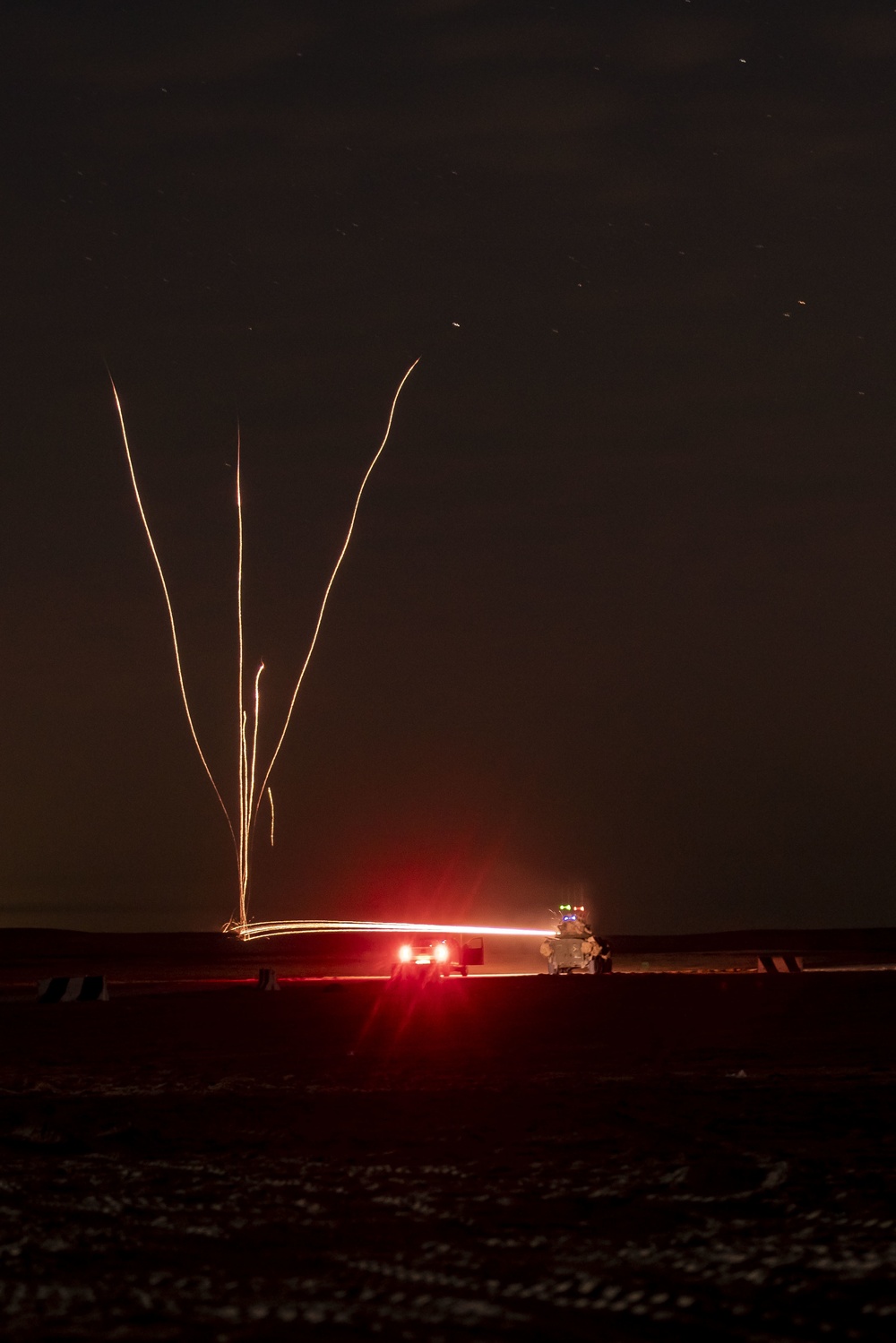 TACR: LAR Detachment Marines conduct nighttime live-fire range from LAV-25s