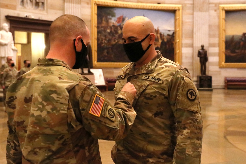New Jersey National Guard soldiers hold promotion, reenlistment ceremony in Rotunda